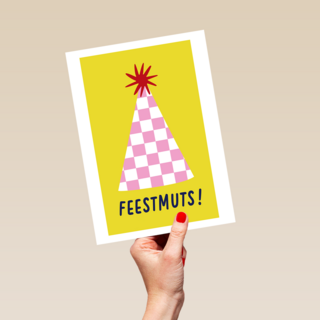 Verjaardagskaart Feestmuts