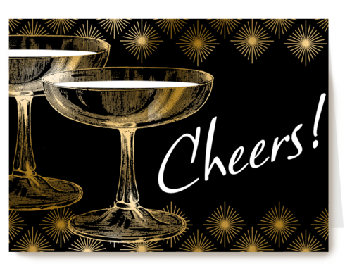verjaardag kaart vrouw cheers
