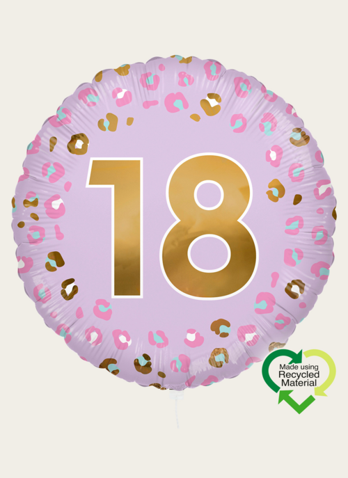 Hallmark Ballon 18e Verjaardag Paars Goud Eco &VerticalLine;  Cadeau Cijferballonnen &VerticalLine;