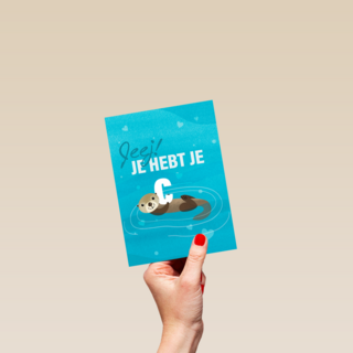 zwemdiploma kaart jeej je hebt je c
