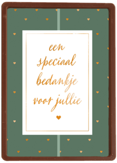 bedanktkaart een speciaal bedankje voor jullie
