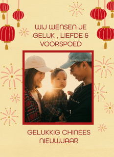 Gelukkig chinees nieuwjaar fotokaart