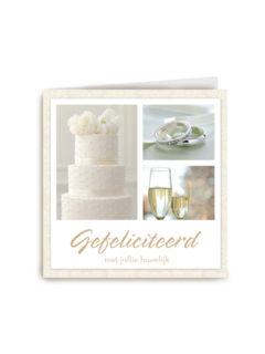 huwelijk vierkant gefeliciteerd collage