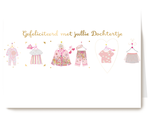 geboorte felicitatie kaart dochter turnowksy