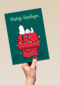 prettige feestdagen van snoopy