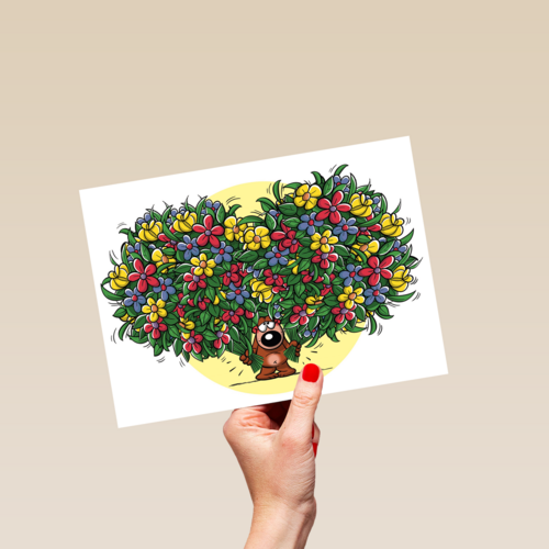 funny mail blanco bos bloemen