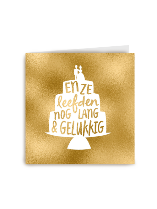 Kaart Hallmark | Felicitatie Huwelijk | Taart En Ze Leefden Nog Lang En Gelukkig