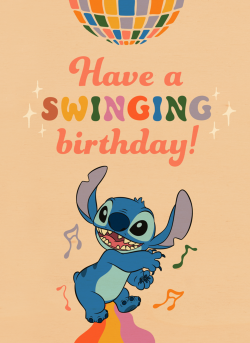 Swinging Birthday Disney Stitch
