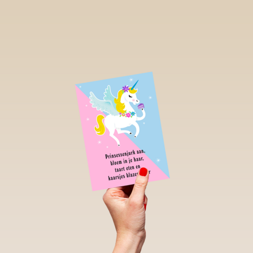 unicorn prinsessenjurk aan