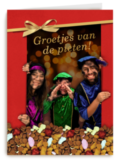 Sinterklaas kaart groetjes van de pieten