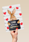 valentijn kaart konijn grappig jij bent mijn hartendief