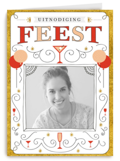 fotokaart uitnodiging feest