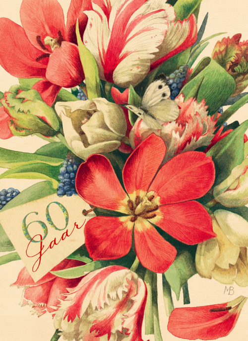 zestig jaar met bloemen
