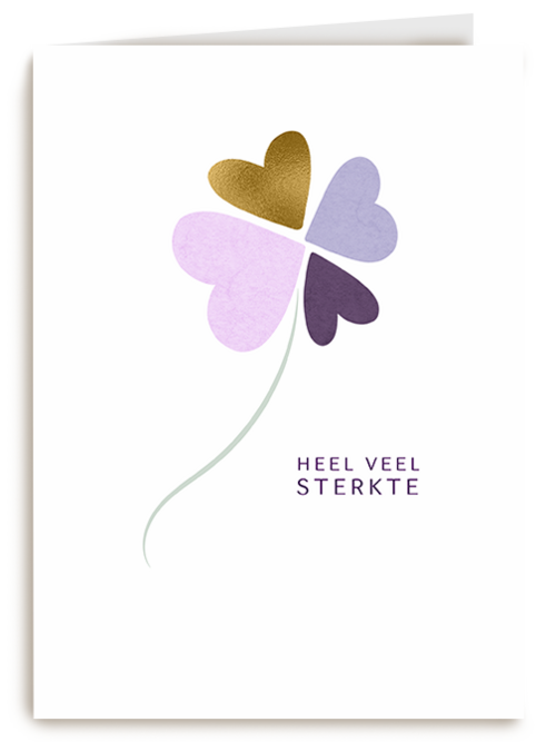 Kaart Hallmark | Condoleance kaarten | Sterkte Klavertjevier