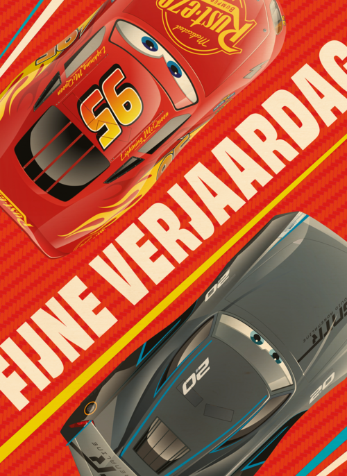 Cars verjaardagskaart bliksem McQueen Storm
