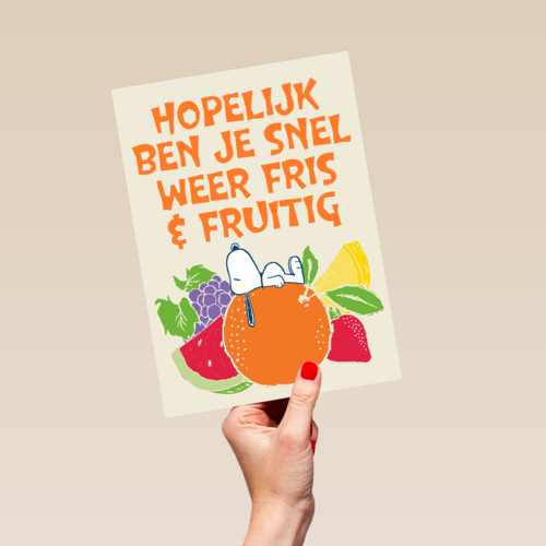 Beterschapskaart Snoopy fris en fruitig