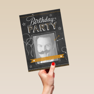leuke kaart verjaardagsfeest uitnodiging