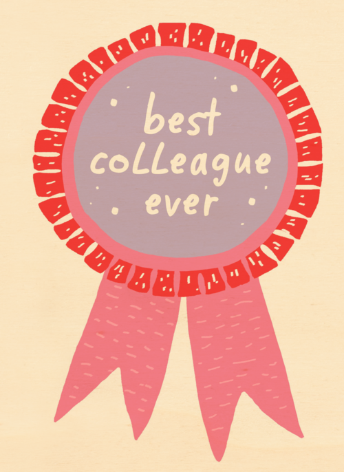 Houten Kaart Secretaressedag | Houten Kaart Hallmark | Secretaressedag | Bedankt Kaart Thuiswerken Best Collegue Ever Roze