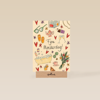 Moederdagkaart Illustratie Fijne moederdag Matia Studio
