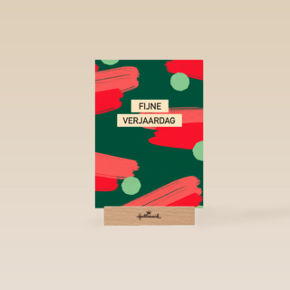 verjaardag kaart stijlvol fijne verjaardag groen rood