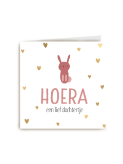 geboorte dochter konijn hoera een lief dochtertje