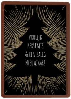 stijlvolle kerstkaart met gouden stralen