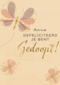 Gefeliciteerd gedoopt vlinder