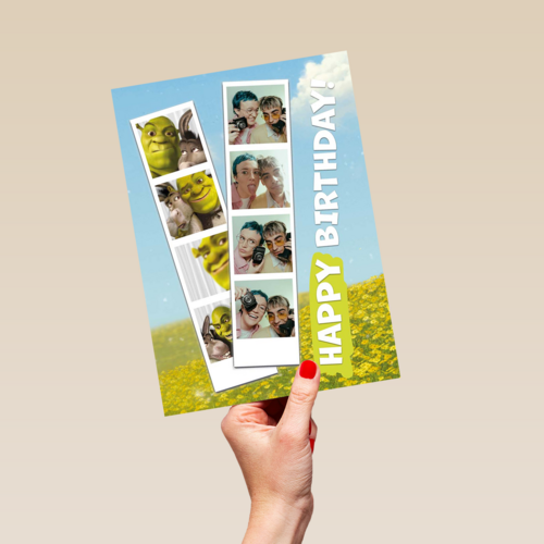 happy birthday met shrek fotokaart