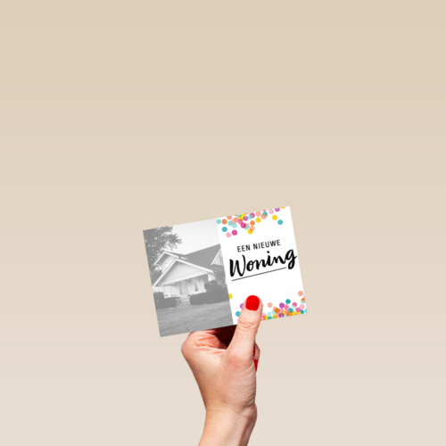 confetti een nieuwe woning