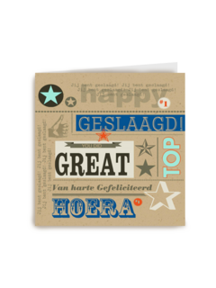 vintage diverse teksten en sterren