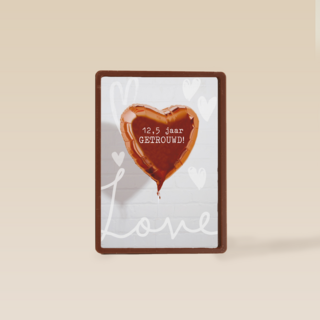 Huwelijkskaart 12 en een half jaar Ballon love