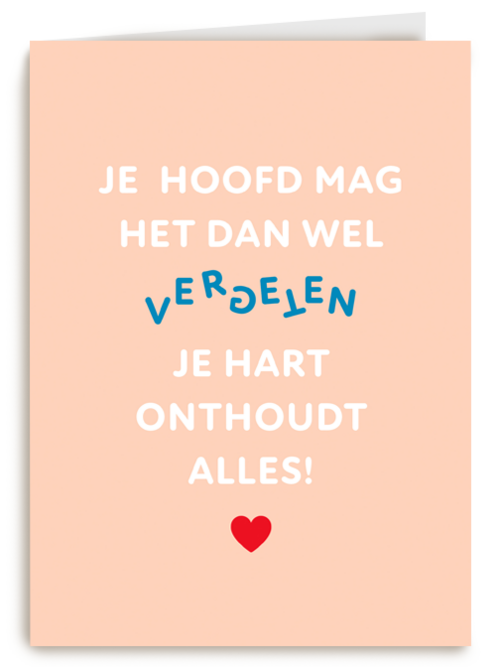 Kaart Hallmark | Beterschapskaarten | Je Hart Onthoudt Alles
