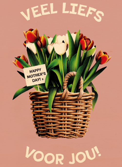 Houten Kaart Moederdag | Houten Kaart Hallmark | Moederdag | Veel Liefs Voor Jou Happy Mothers Day