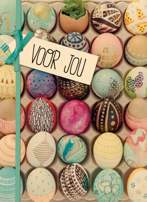 Houten Kaart Pasen | Hallmark | Houten Kaart Hallmark | Pasen | Voor Jou Paaskaart Met Verschillende Gekleurde Eieren