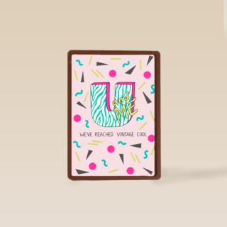 Verjaardagskaart weve reached vintage cool