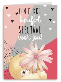 valentijnkaart een dikke knuffel speciaal voor jou