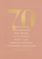 Verjaardagskaart 70 roze gouden letters
