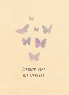 Condoleance kaart vlinders