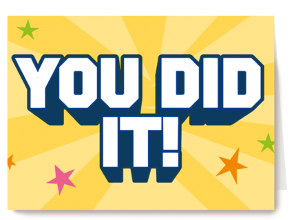 Complimentkaart you did it