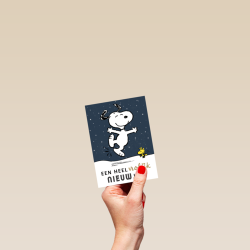 nieuwjaarskaart een heel vrolijk nieuwjaar