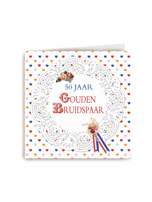hartjes gouden bruidspaar