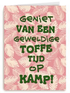 op kamp kaart toffe tijd
