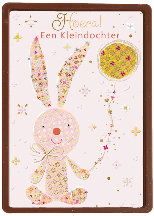 Chocolade Kaart Geboorte Felicitatie | Hallmark | Chocolade Kaart Hallmark | Geboorte Felicitatie | Geboorte Felicitatie Kleindochter Turnowsky