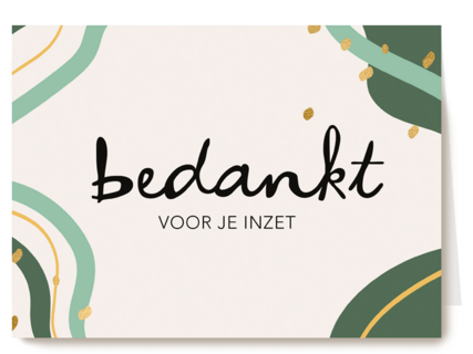 Bedankt kaart thuiswerken bedankt voor je inzet
