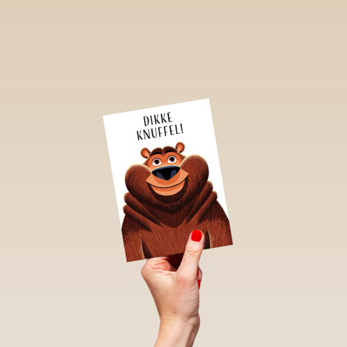 kaart dikke knuffel beer folio
