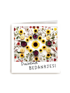 polaroid kaart duizend bedankjes