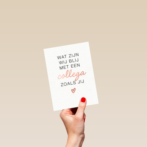 bedankt kaart wat zijn wij blij met een collega zoals jij
