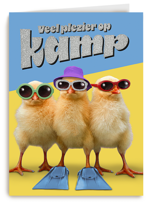 Kaart Hallmark | Op kamp | Op kamp kuikens