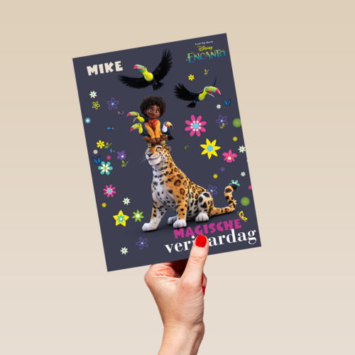 verjaardagskaart disney encanto antonio met tijger