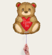 Ballon Beertje I Love You Multi